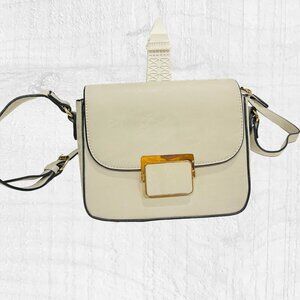 Small Crossbody Purse Gray w/ Gold Accent